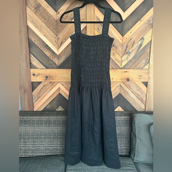 Rails Seville Linen Midi Dress Black Size XS - Picture 10 of 13